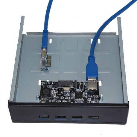 Szupersebességű PCI-E 4 portos USB 3.0 5Gbps PCI Express bővítőkártya USB 3.0 5,25 hüvelykes előlapi elosztó hub