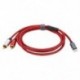 Hossz: 0,5M - USB C RCA audiokábel C típusú USB apa-2 RCA dugós audiokábel adapterkábel Sumsung Xiaomi Huawei táblagép