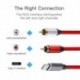 Hossz: 0,5M - USB C RCA audiokábel C típusú USB apa-2 RCA dugós audiokábel adapterkábel Sumsung Xiaomi Huawei táblagép