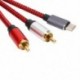 Hossz: 0,5M - USB C RCA audiokábel C típusú USB apa-2 RCA dugós audiokábel adapterkábel Sumsung Xiaomi Huawei táblagép