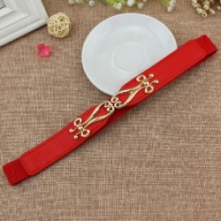 Szín: 15 - Új derékpántos női fekete derékpántok Elasric széles öv arany csat Cummerbund női fekete derékpántos ruha