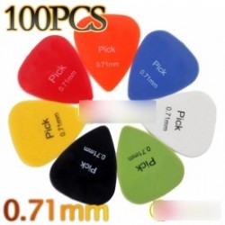 100 db Nylon csomagolás 0,71mm-es gitár választja a * 3-os plektrumokat