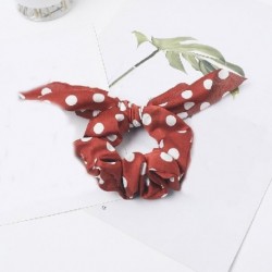 Piros szín - Új Chiffon Bowknot selyem hajcsiszolók női gyöngy lófarok tartó Hajkötők Hajkötél gumiszalagok lányok