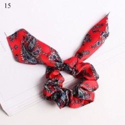 Szín: 15 - Új Chiffon Bowknot selyem hajcsiszolók női gyöngy lófarok tartó hajkötők Hajkötél gumiszalagok lányok