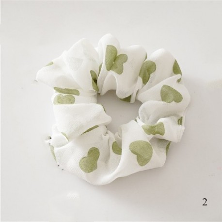 Szín: 2 - 1 db Vintage Print Scrunchies Hajkötél Chiffon Scrunchie Női Elasztikus Hajpántok Lófarok Tartók Lányok