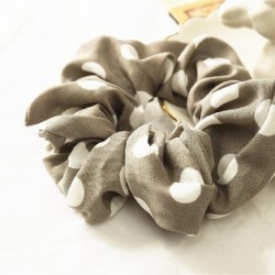 Szín: Sötét Khaki - 1 db Vintage Print Scrunchies Hajkötél Chiffon Scrunchie Női Elasztikus Hajpántok Lófarok Tartók
