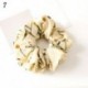 Szín: türkiz - 1 db Vintage Print Scrunchies Hajkötél Chiffon Scrunchie Női Elasztikus Hajpántok Lófarok Tartók Lányok