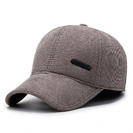 Szín: szürke - 2021 Corduroy téli sapkák Állítható baseball sapkák férfiaknak Snapback Hat Casquette Alkalmi hip-hop