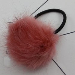 Szín: sötét rózsaszín - 1 db Aranyos pompon hajkötők Rugalmas hajgumi gyerekeknek Gumiszalagok Pompone golyók