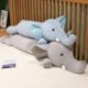 Magasság: 100cm - Nagy méretű nyérc pehely töltött elefántpárna bőrbarát, puha, izgalmas, hosszú orrú állat plüss