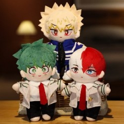 Szín: 3db - 1 db 20 cm-es Új My Hero Academia Peluche játékok Töltött puha anime Midoriya Izuku Bakugou Katsuki Todoroki