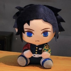 Magasság: 20 cm - 1db 20/30 cm-es rajzfilm Demon Slayer plüssjátékok Kawaii Kamado Tanjirou Agatsuma Zenitsu Kamado Nezuko