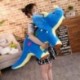 Piros szín - 120 cm-es Óriás plüss, puha Triceratops Stegosaurus plüss játék dinoszaurusz baba kitömött játék