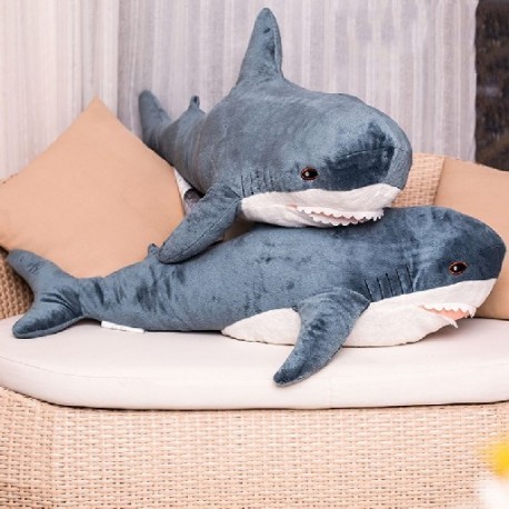 Magasság: 80 cm - Nagy méretű vicces puha harapás cápa plüss párna megnyugtató párna ajándék gyerekeknek 80-140 cm