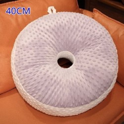 Szín: 40 cm szürke - 40/60 cm-es kitömött puha pehely pamut babák Aranyos fánk alakú kerek párna, szép kanapé plüss