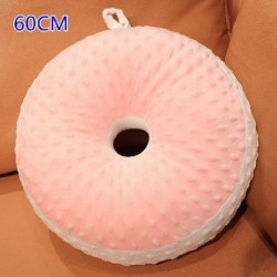Szín: 60 cm rózsaszín - 40/60 cm-es kitömött puha pehelypamut babák Aranyos fánk alakú kerek párna, szép kanapé