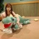Magasság: 85 cm - 1 db 150 cm-es óriási méretű dinoszaurusz plüssjátékok Rajzfilm Tyrannosaurus Aranyos kitömött