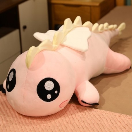 Magasság: 90 cm - 1 db Aranyos fekvő dinoszaurusz plüss játékok Rajzfilm Állatpárna Kedves Babák Töltött puha baba