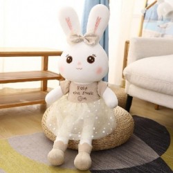 Magasság: 55 cm - 1db 50-110cm Kawaii hosszú fülű nyúl plüss játékok Szép puha nyúl viselet fátyol szoknya párnával