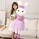 Magasság: 55 cm - 1db 50-110cm Kawaii hosszú fülű nyúl plüss játékok Szép puha nyúl viselet fátyol szoknya párnával