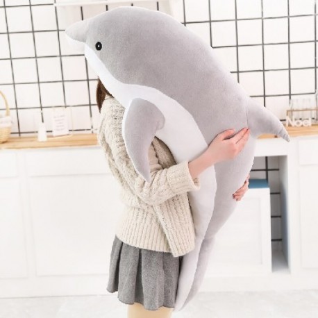 Magasság: 30 cm - 160 cm-es nagy Kawaii delfin plüssjátékok gyerekeknek Töltött tengeri állat baba puha baba alvópárna