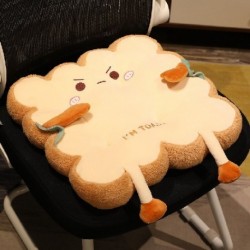 Szín: négyzet 1 - 40-45 cm Lovely Toast Futon plüss párna Kawaii Bread plüss párna töltött kényelmes szirom párna