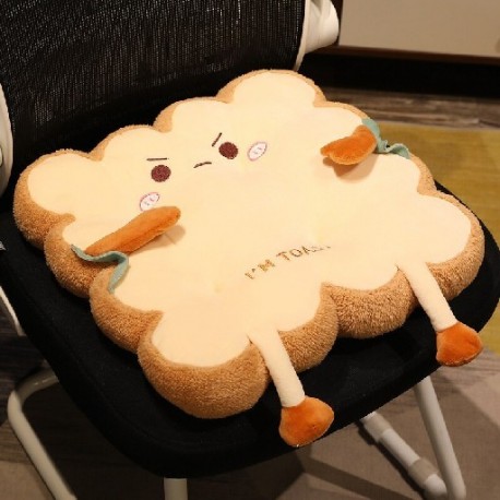 Szín: négyzet 1 - 40-45 cm Lovely Toast Futon plüss párna Kawaii Bread plüss párna töltött kényelmes szirom párna