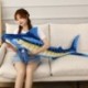 Magasság: 60 cm - 60-140 cm-es szimulációs kék marlin plüssjátékok, kitömött puha, kreatív párna hal babák Vicces