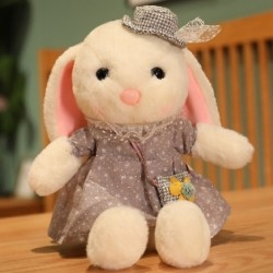 Magasság: 35 cm - 1 db 35/55/75 cm-es Szép öltözött nyúl plüss játékok Kawaii Dolls Töltött puha állati nyúl babák