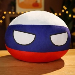 Magasság: 10 cm kulcstartó - 1 db 10 cm-es Country Ball Plüss játékok Polandball Countryball Kulcstartó babák