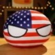 Magasság: 10 cm kulcstartó - 1 db 10 cm-es Country Ball Plüss játékok Polandball Countryball Kulcstartó babák