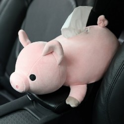 Szín: malac - Kawaii Unicorn autó malac husky macska papírtörlő plüss állatok selyemkendő otthoni kanapé papír