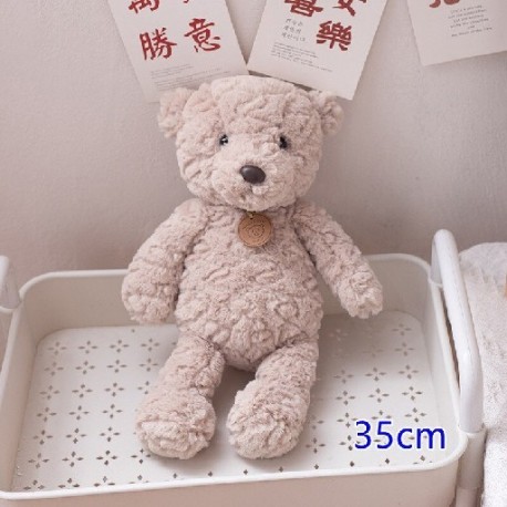 Szín: 35 cm-es Khaki maci - Kawaii puha, hosszú lábak nyuszi mackó kutya róka egyszarvú plüss játékok kitömött