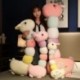 Magasság: 100cm - 60-120cm Kawaii plüss hernyó szarvas játékok aranyos kitömött puha hosszú állatpárna alvópárna