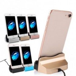 Világítós USB töltő dokkoló állomás állvány IPhone 7 6s Plus X 8 8 töltőhöz
