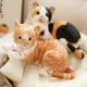 Szín: 2 - 25/33 cm-es szimuláció, töltött élethű mintás macska plüss játékok Aranyos kisállat macska babák Peluche