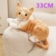 Szín: 3 - 25/33 cm-es szimuláció, töltött élethű mintás macska plüss játékok Aranyos kisállat macska babák Peluche