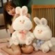Magasság: 50 cm - 1db 35/50/60cm Új Kawaii Kövér Nyúl plüss játékok Kitömött állat Nyúl babák Gyerekjátékok Baba