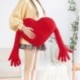 Szín: fehér tenyér - 50*40 cm Creative Ins különleges formájú piros szerelmes szív plüss párna Kawaii szívek hosszú