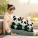 Magasság: 28 cm - 28/30/35 cm Aranyos panda plüss játékok Kedves kínai állat bambusz panda babák kitömött puha párna