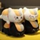 Szín: fehér csukott szemek - 1 db 20 cm-es Natsume Yuujinchou Nyanko Sensei plüss macska anime rajzfilm kitömött