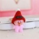 Piros szín - Lovely Lalafanfan Duck medál játékok mini méretű aranyos sárga kávézó kacsa kulcstartó babák Kawaii