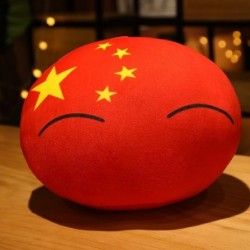 Szín: kék - 10 cm Kawaii Poland Ball medál plüssjáték KÍNA USA FRANCIAORSZÁG Countries Golyóbabák Töltött Anime Puha