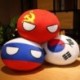 Szín: tiszta - 10 cm Kawaii Poland Ball medál plüssjáték KÍNA USA FRANCIAORSZÁG Countries Golyóbabák Töltött Anime