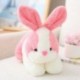 Szín: Gesztenyebarna - 22 cm-es Kawaii 4 szín szimuláció nyúl plüss baba kitömött aranyos igazi állat nyuszi