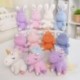 Szín: fehér nyúl - 12-15 cm Aranyos Nyulak Bear Unikornis Plüss függő babák Kawaii Unicorn gyémánt kulcstartó