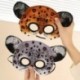 Szín: barna leopárd - 14*18cm Halloween karácsonyra Vicces maszk babák szimuláció plüss tigris sas leopárd macska állat