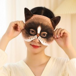 Szín: barna macska - 14*18cm Halloween karácsonyra Vicces maszk babák szimuláció plüss tigris sas leopárd macska állat