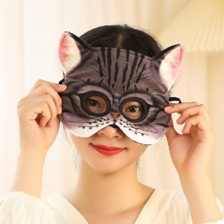 Szín: szürke macska - 14*18cm Halloween karácsonyra Vicces maszk babák szimuláció plüss tigris sas leopárd macska állat