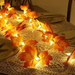 Szín: juharlevelek - 2 méret halloween juharlevelek LED zsinór lámpa elemmel működő halloween party Led lámpák